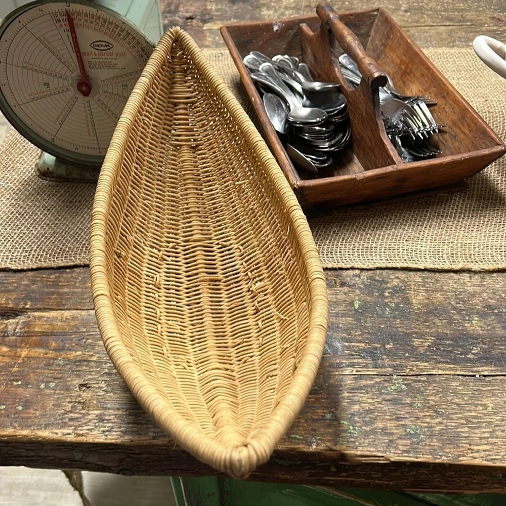 Mid-Century Half Moon Footed Fruit Basket